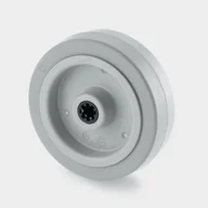 Pozostałe wyposażenie warsztatu - TENTE Pojedyncze koło, plastikowa tarcza, szara guma UFR160x46-$6820 - miniaturka - grafika 1