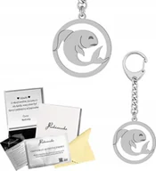 Breloki - Radziszewska Jewellery BRELOK ZE ZNAKIEM ZODIAKU RYBY SREBRO 925 PREZENT GADŻET GRAWER - miniaturka - grafika 1