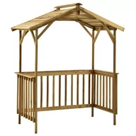 Pawilony ogrodowe - vidaXL Zadaszenie grilla, 163,5x93x210 cm, impregnowane drewno sosnowe - miniaturka - grafika 1