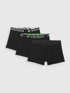 Majtki dla dzieci - 4F Bielizna bokserki (3-pack) chłopięce - czarne 158/164 (12-14 lat) - miniaturka - grafika 1