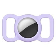 Przybory szkolne - AirTag Case na obrożę / pasek / szelki PURPLE / FIOLETOWY - miniaturka - grafika 1