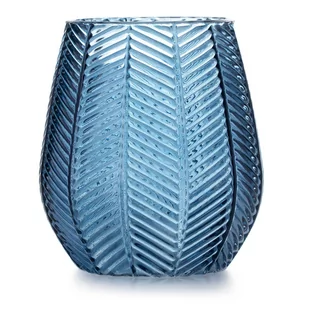 Wazon owalny VITORIA kolor niebieski ameliahome - VASE/AH/VITORIA/NAVY/15,5X19,5 - Wazony i flakony - miniaturka - grafika 1