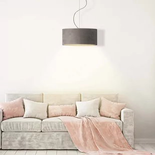 LYSNE Lampa wisząca z regulacją wysokości HAJFA VELVET fi 40 cm kolor szary 14529V/7 kolor szary - Lampy sufitowe - miniaturka - grafika 3