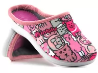 Buty dla dziewczynek - Urocze kapcie dziewczęce z pieskami - INBLU B9-46, różowe - Inblu - miniaturka - grafika 1