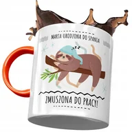 Kubki - Kubek Pomarańczowy Dla Marty Żony Koleżanki z Nadrukiem ze Zdjęciem + Opakowanie na prezent (wzór 02) - miniaturka - grafika 1