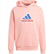 Bluzy męskie - Bluza męska adidas FI BOS HD OLY różowa IS9597 M - miniaturka - grafika 1