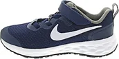 Buty dla dziewczynek - Nike Revolution 6, buty dla małych dzieci, Midnight Navy White Flat Pewter, 29.5 EU - miniaturka - grafika 1