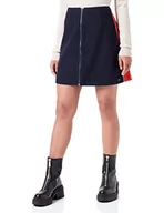 Spódnice - Tommy Jeans Damska spódnica SKIRT, Niebieski (Navy Blazer/Spicy Orange 902), L - miniaturka - grafika 1