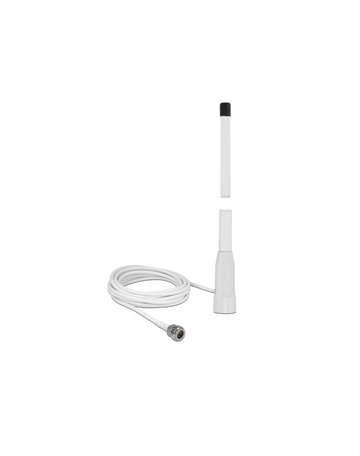 Delock Wlan 802.11 B/G/N Marine Antena N Gniazdo 10 Dbi 1105 Cm Sztywna Wielokierunkowa Z Kablem Przyłączeniowym Rg-58 U 3 M Zewnętrzna Biała