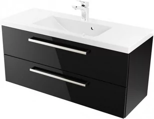 Szafka z Umywalką ATHOS 100 cm BLACK - Szafki łazienkowe - miniaturka - grafika 1