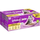 Mokra karma dla kotów - Whiskas Saszetki wielopak Mega Pack Junior Drób Wybór w galarecie 40 x 85 g - miniaturka - grafika 1