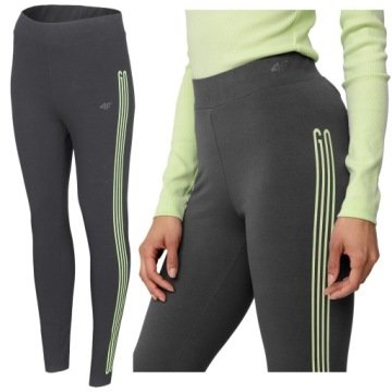 Legginsy damskie 4F Spodnie do Jogi sportowe fitness LEG010 Xs