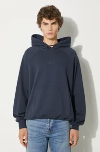 Vans bluza bawełniana Premium Classics LX Hoodie Fleece męska kolor granatowy z kapturem gładka VN000GZ1D6Q1 - Bluzy męskie - miniaturka - grafika 1