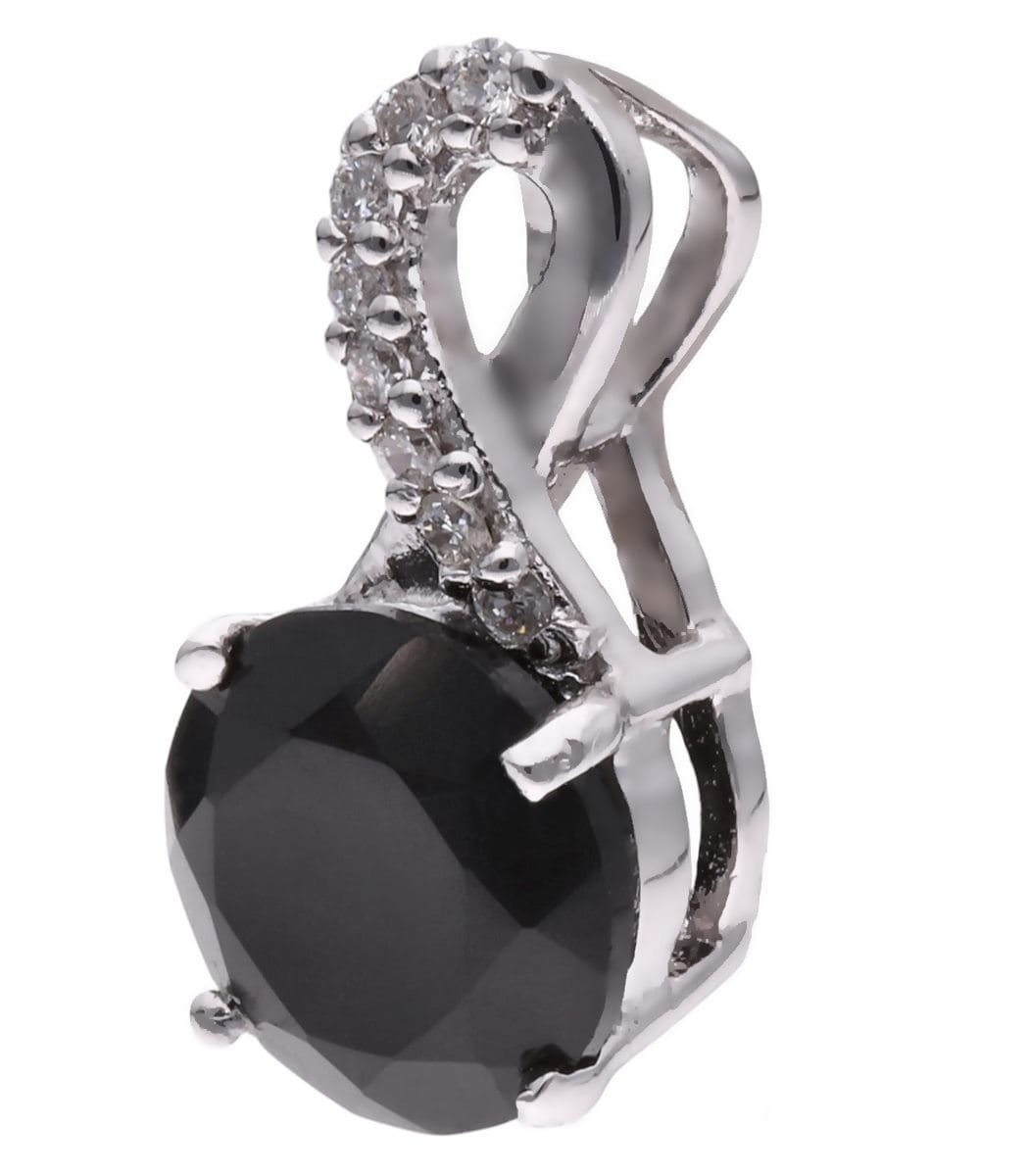 Zawieszka Ag 925 Onyks z diamentem CVD-3441-P-OX