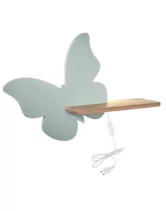 Kinkiet Led Butterfly, lampy do pokoju dziecięcego, candellux, kinkiet dziecięcy, miętowy - Lampy ścienne - miniaturka - grafika 1