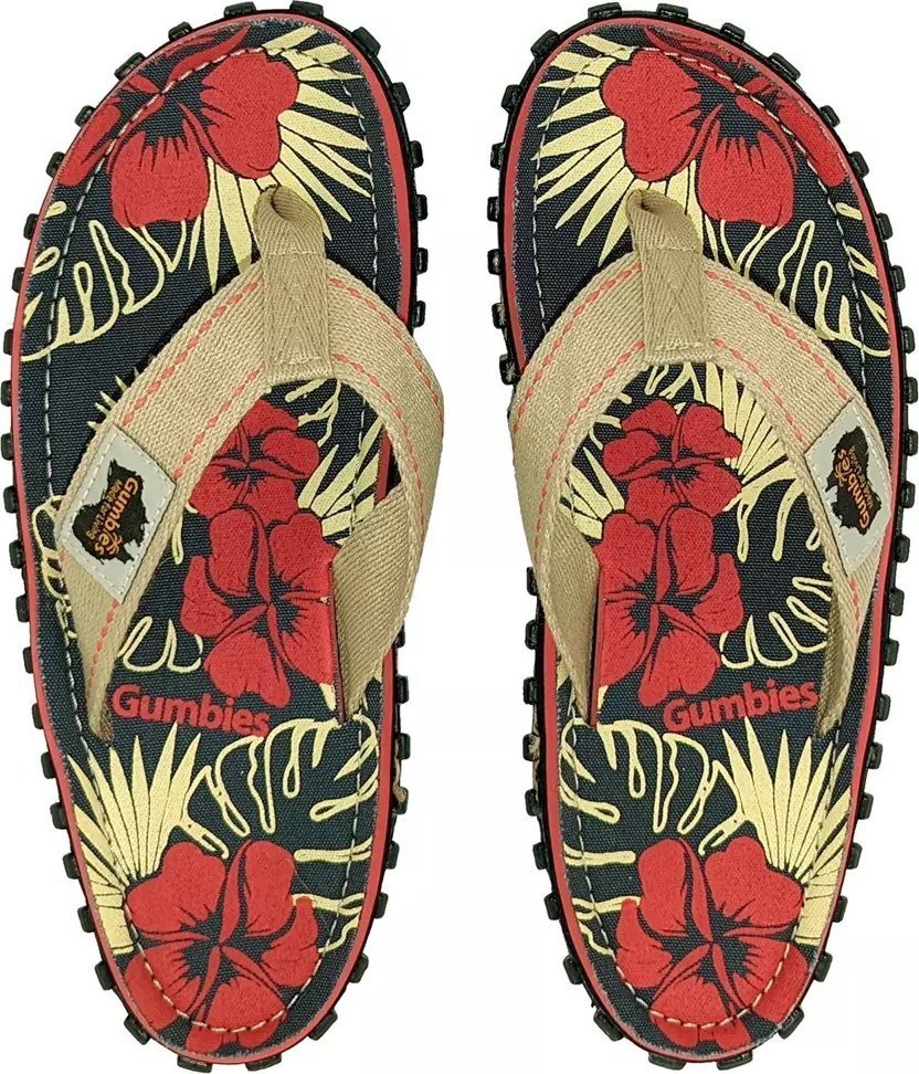 Gumbies japonki Islander DENIM HIBISCUS 36