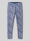 Spodnie i spodenki dla chłopców - Legginsy o kroju regular fit z kwiatowym nadrukiem na całej powierzchni - miniaturka - grafika 1