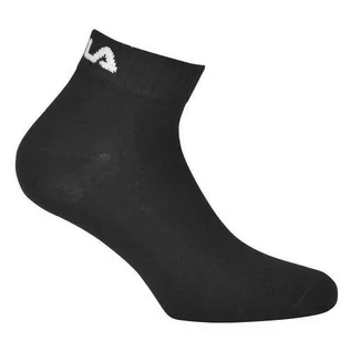 Skarpetki damskie - Fila, Skarpety sportowe, Quarter plain socks, 3-pack, F9300, czarne, rozmiar 35/38 - grafika 1