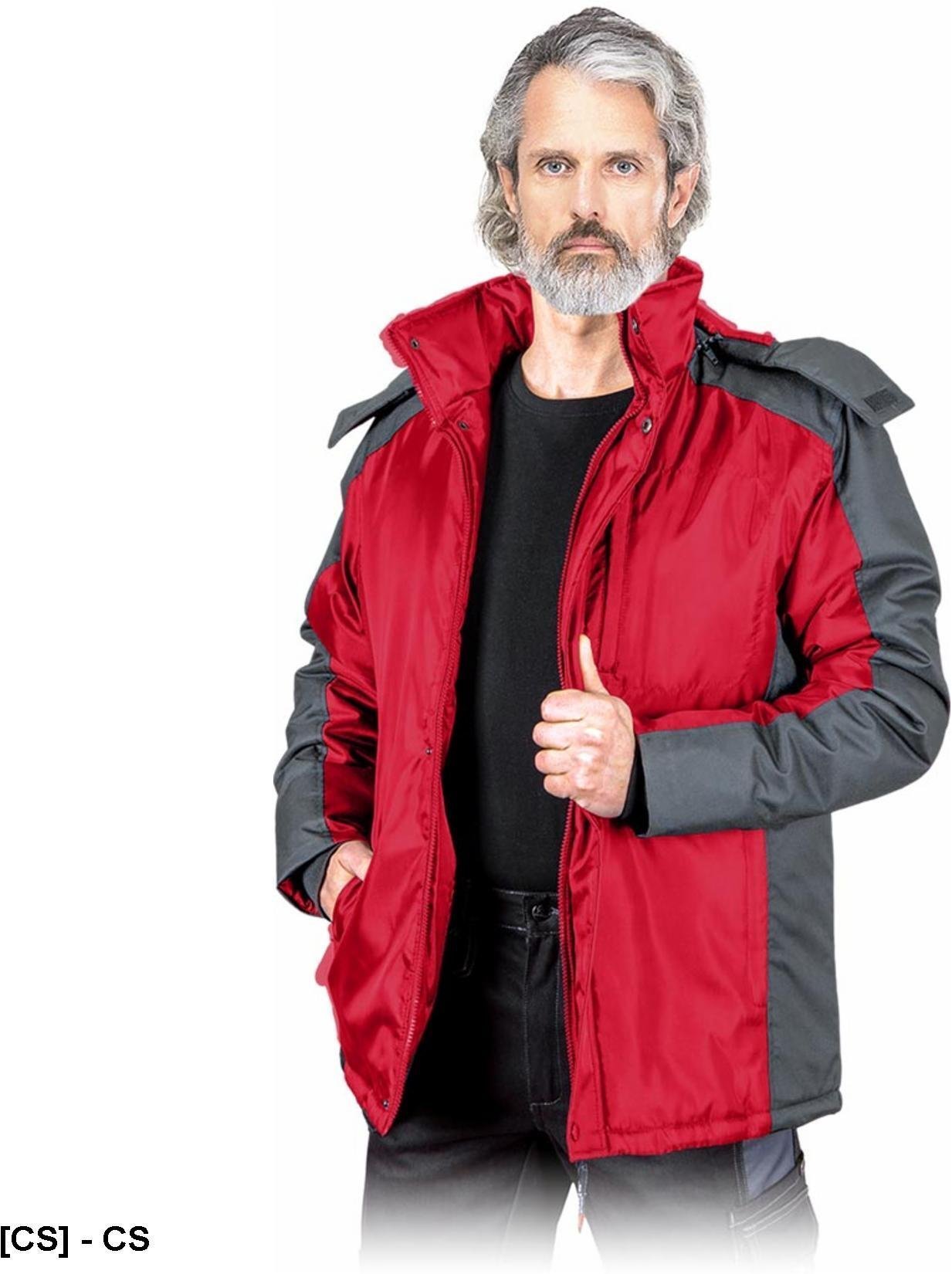 Kurtka męska Reis BALTIC Kurtka ocieplana z podszewką, stójką, suwakiem, listwą, napami, 4 kieszeniami, 100% poliester, 120 g/m2, kaptur odpinany - cs XL