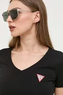 Koszulki sportowe damskie - Guess t-shirt damski kolor czarny - miniaturka - grafika 1