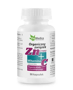 EkaMedica Organiczny związek cynku i Witamina C 90 - Witaminy i minerały - miniaturka - grafika 1