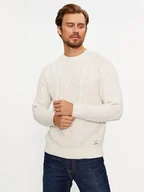 Swetry męskie - Pepe Jeans Sweter Sly PM702378 Écru Regular Fit - miniaturka - grafika 1