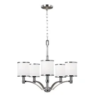 Lampy sufitowe - Żyrandol Prospect Park - kolor biały, srebrny - FE/PROSPECTPK5 - miniaturka - grafika 1