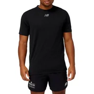 Koszulki sportowe męskie - Koszulka New Balance MT31251BKH - czarna - miniaturka - grafika 1