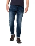 Spodnie męskie - Timezone Dżinsy "Scott" - Slim fit - w kolorze granatowym - miniaturka - grafika 1