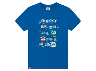 Koszulki dla chłopców - LEGO T-shirt chłopięcy z nadrukiem Ninjago, 1 sztuka (110/116, Niebieski) 5700968010282 - grafika 1