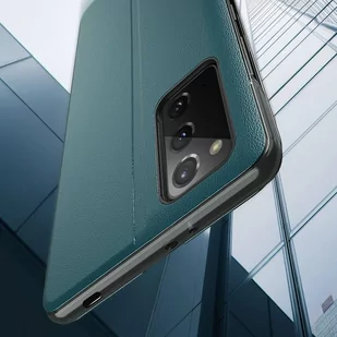 Eco Leather View Case elegancki futerał etui z klapką i funkcją podstawki Xiaomi Poco M3 / Xiaomi Redmi 9T czarny - Etui i futerały do telefonów - miniaturka - grafika 4