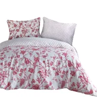 Pościel - Komplet pościeli 220x200 100% BAWEŁNA satynowa kwiatowy Rose Blanc Luxury - miniaturka - grafika 1