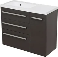 Szafki łazienkowe - Szafka łazienkowa szara 90cm FOKUS z umywalką - miniaturka - grafika 1