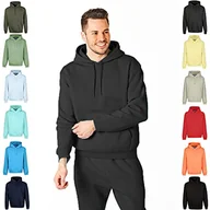Bluzy męskie - RIPT Performance Essentials by Ript Performance RCSWT763 Męska bluza z kapturem Soft Touch Lougewear z kapturem, antracytowa, XL - miniaturka - grafika 1