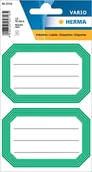 Etykiety do drukarek - HERMA 5716 etykiety do książek, zielona krawędź, samoprzylepne, neutralne etykiety do zeszytów z papieru, do szkoły dla dzieci, dziewcząt i chłopców, 12 etykiet szkolnych - miniaturka - grafika 1