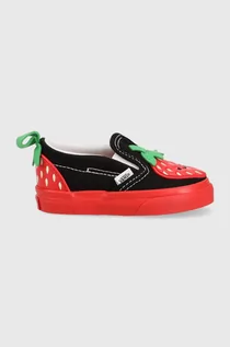 Buty dla dziewczynek - Vans tenisówki dziecięce Slip On V Berry DRDBL kolor czarny - grafika 1