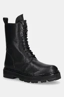 Botki damskie - Patrizia Pepe workery skórzane damskie kolor czarny na platformie 8Y0122 L005 FB30 - miniaturka - grafika 1