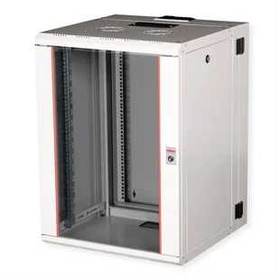 ROLINE Wandgehouse Pro 48,26cm 19Zoll 16 HE 600x600 BxT zweiteilig schwenkbar grau - Szafy rack - miniaturka - grafika 1