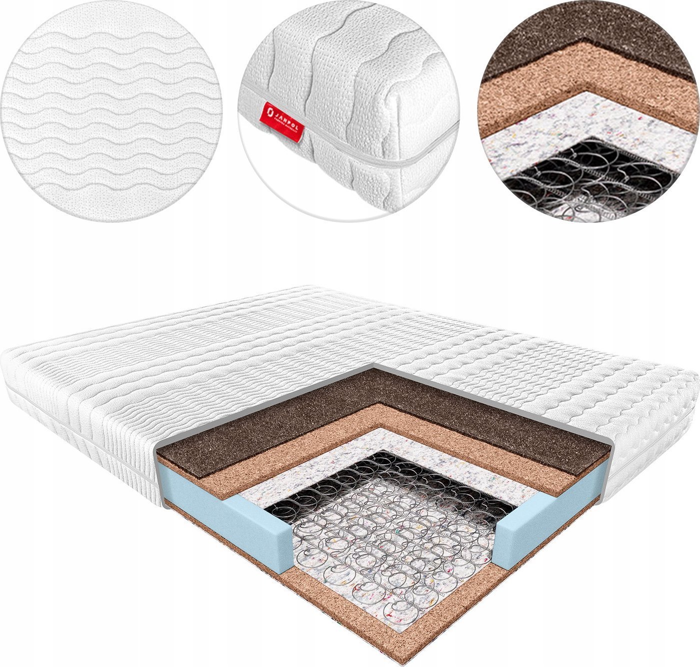 JANPOL Materac Kronos Janpol Sprężynowy ROZMIAR: 140x200 cm