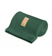 Koce i narzuty dla dzieci - Memi Kocyk bambusowy bottle green 80x100 Memi 5906642049238 - miniaturka - grafika 1