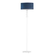 Lampy stojące - Metalowa Lampa Podłogowa Z Ozdobnymi Kulami Bermudy Velur E27, Granatowy - miniaturka - grafika 1