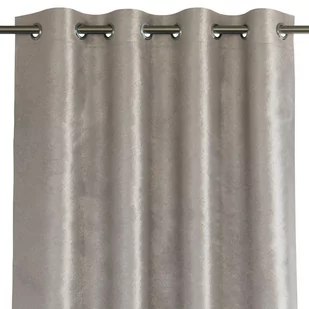 Amelia Home Zasłony na przelotkach 140x250 zaciemniające zamszowe Glamour srebrne AH/GLAM/EYE/SI/1425 - Zasłony - miniaturka - grafika 1