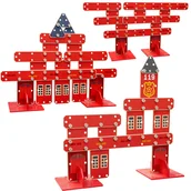 Klocki - Classic World CLASSIC WORLD Ogromne Klocki Konstrukcyjne Drewniane Zestaw Straż Pożarna CW53474 - miniaturka - grafika 1