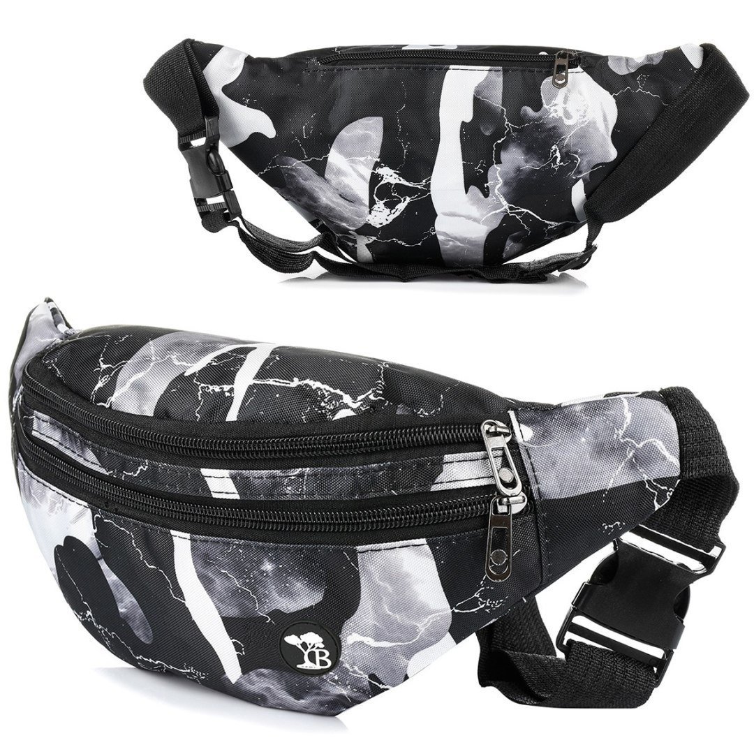 Saszetka nerka pojemna solidna pasek czarna BELTIMORE B92 czarny