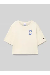 T-shirt z nadrukiem z logo - Champion - Koszulki i topy damskie - miniaturka - grafika 1
