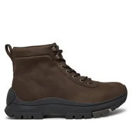 Botki męskie - Trzewiki Calvin Klein Hybrid Wp Boot Laceup Rebellious YM0YM01077 Brązowy - miniaturka - grafika 1