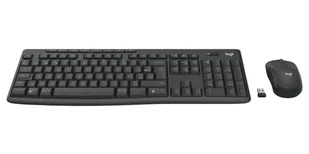 Logitech 920-012068 klawiatura Dołączona myszka Biuro RF Wireless + Bluetooth AZERTY Belgijski Grafitowy 920-012068 - Zestawy myszka + klawiatura - miniaturka - grafika 1