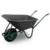 Taczki - Taczka Ogrodowa 100L 250kg Czarna Misa Z PVC - miniaturka - grafika 1