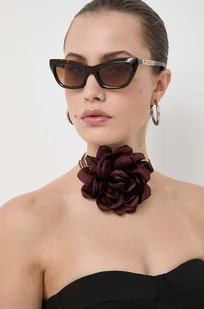 Burberry okulary przeciwsłoneczne damskie kolor brązowy - Okulary przeciwsłoneczne - miniaturka - grafika 1