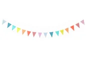 Dekoracje sali - Baner flagi pastelowy wielokolorowy - 260 cm - 1 szt. - miniaturka - grafika 1